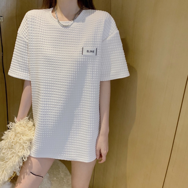 kaos lengan pendek putih atasan T-shirt oversize Korean style baju wanita