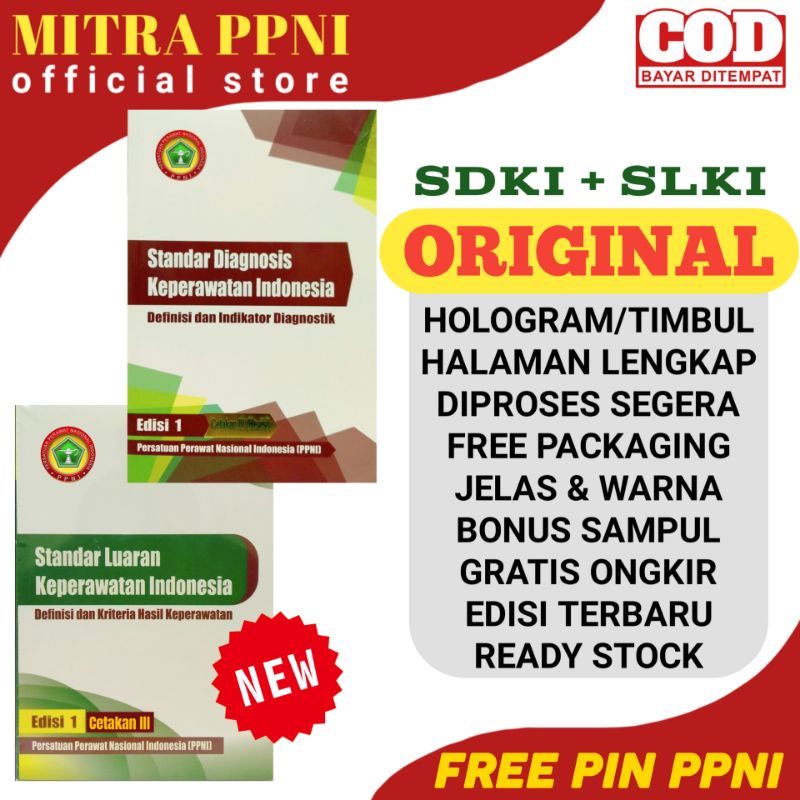 Buku SLKI+SDKI ORI Paket 2S Original Asli PPNI Terbaru Edisi 1 Cetakan 2 thn 2019-2017  MITRA PPNI O