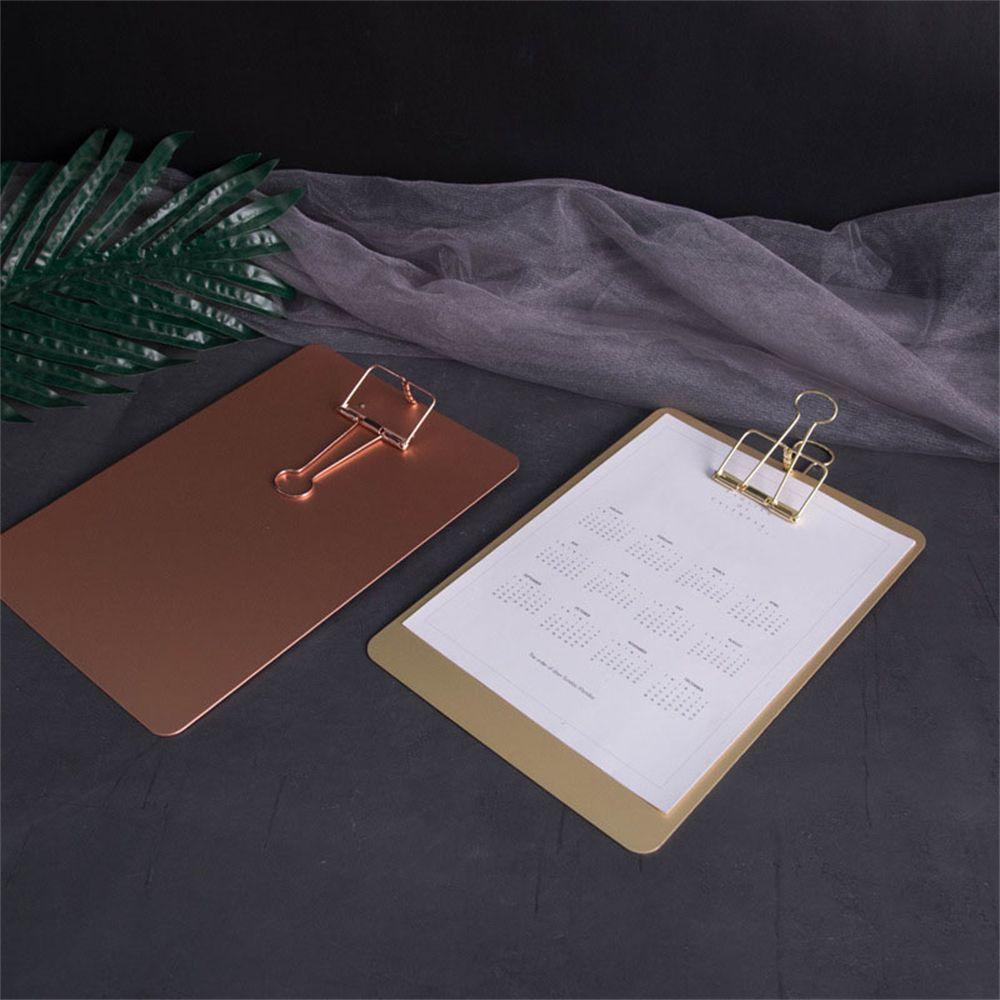QUINTON A5 Papan Klip Besi Tahan Lama Perlengkapan Sekolah File Organizer Perlengkapan Kantor Menu Tagihan Folder Dokumen Holder Alas Tulisan