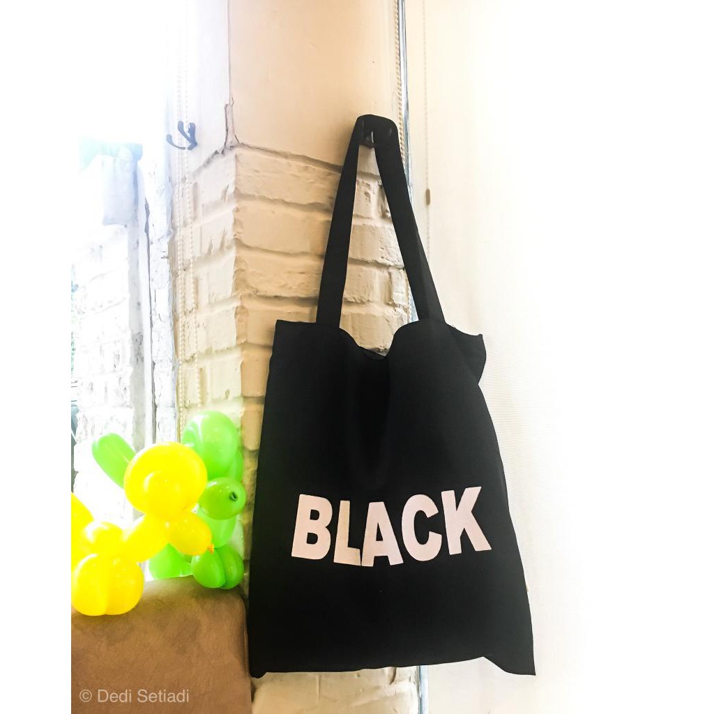 &quot;Messy&quot; Tote Bag / Totebag Drill Printed Color Name