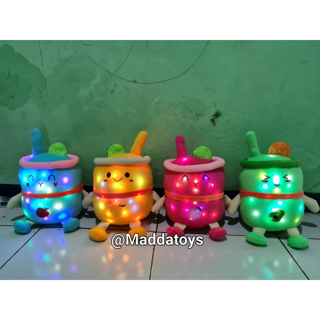 BonekaBoba LED boba kaki tangan boba buah/boneka viral/bonekaimut/boneka murah