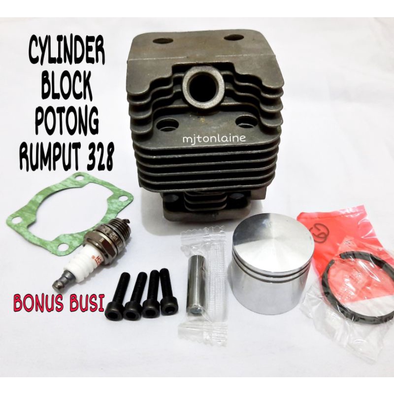 Jual Blok Mesin Potong Rumput Cylinder Block Mesin Babat Rumput 2 Tak Mesin 328 388 3001 Indonesia Shopee Indonesia