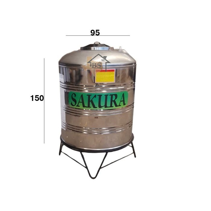 WATER TANK STAINLESS TOREN TANGKI STAINLESS PAKAI KAKI SAKURA 1000 L