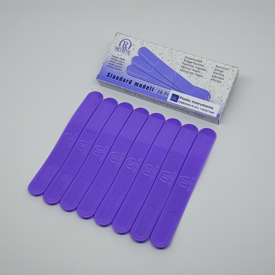 Alat Medis Standard Tongue Spatulas Plastic 15,5 cm ( 1 box 20 pcs ) non steril | Dental | Gudang Medis