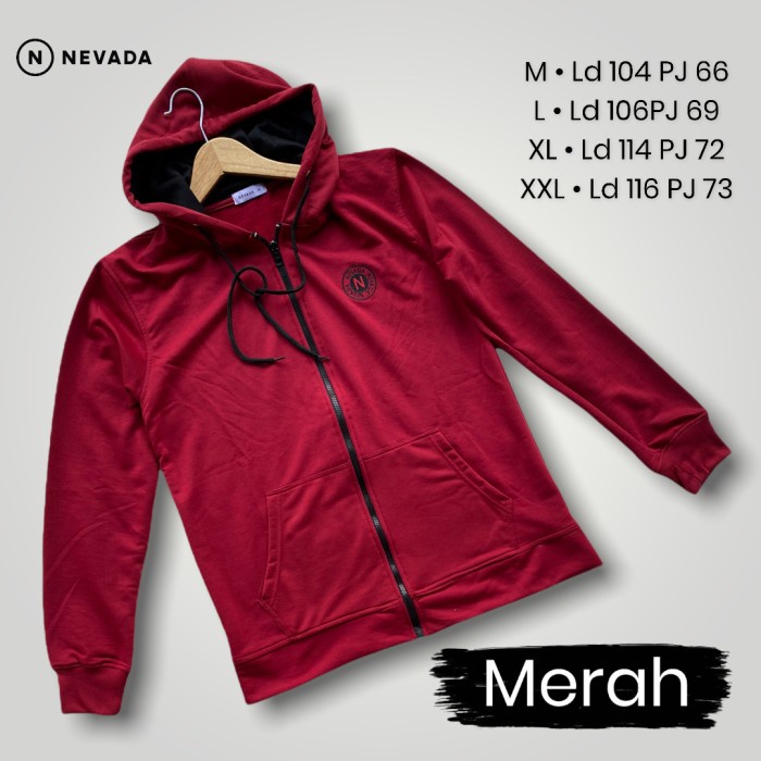 NEVADA ORIGINAL JAKET ZIPPER HOODIE PRIA I JAKET COWOK TOPI BEST DEAL