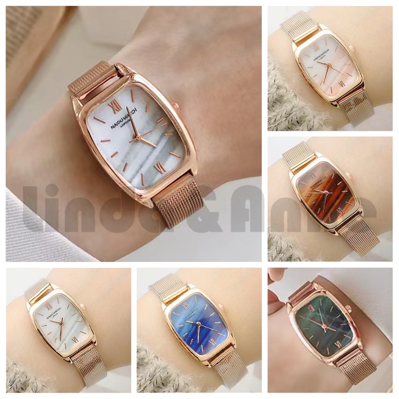 Jam Tangan Wanita Strap Rantai Pasir Analog Quartz Korean Import