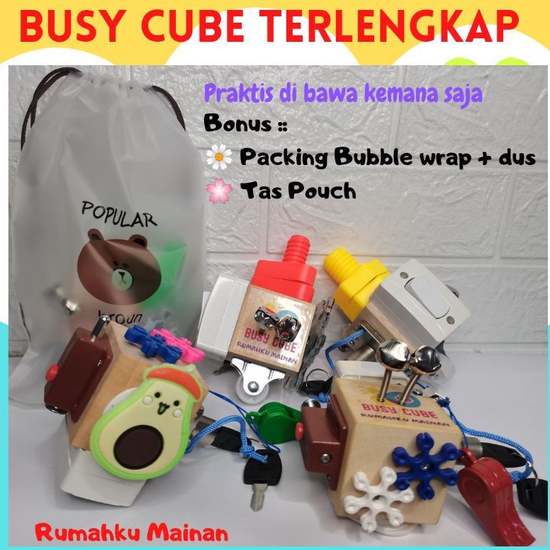 Kubus Mainan Busy Cube Montessori anak