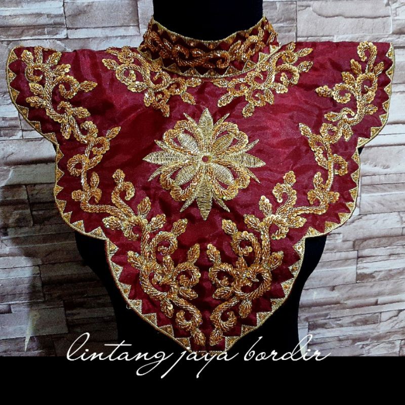 renda bordir aksesories coker dada pundak full payet
