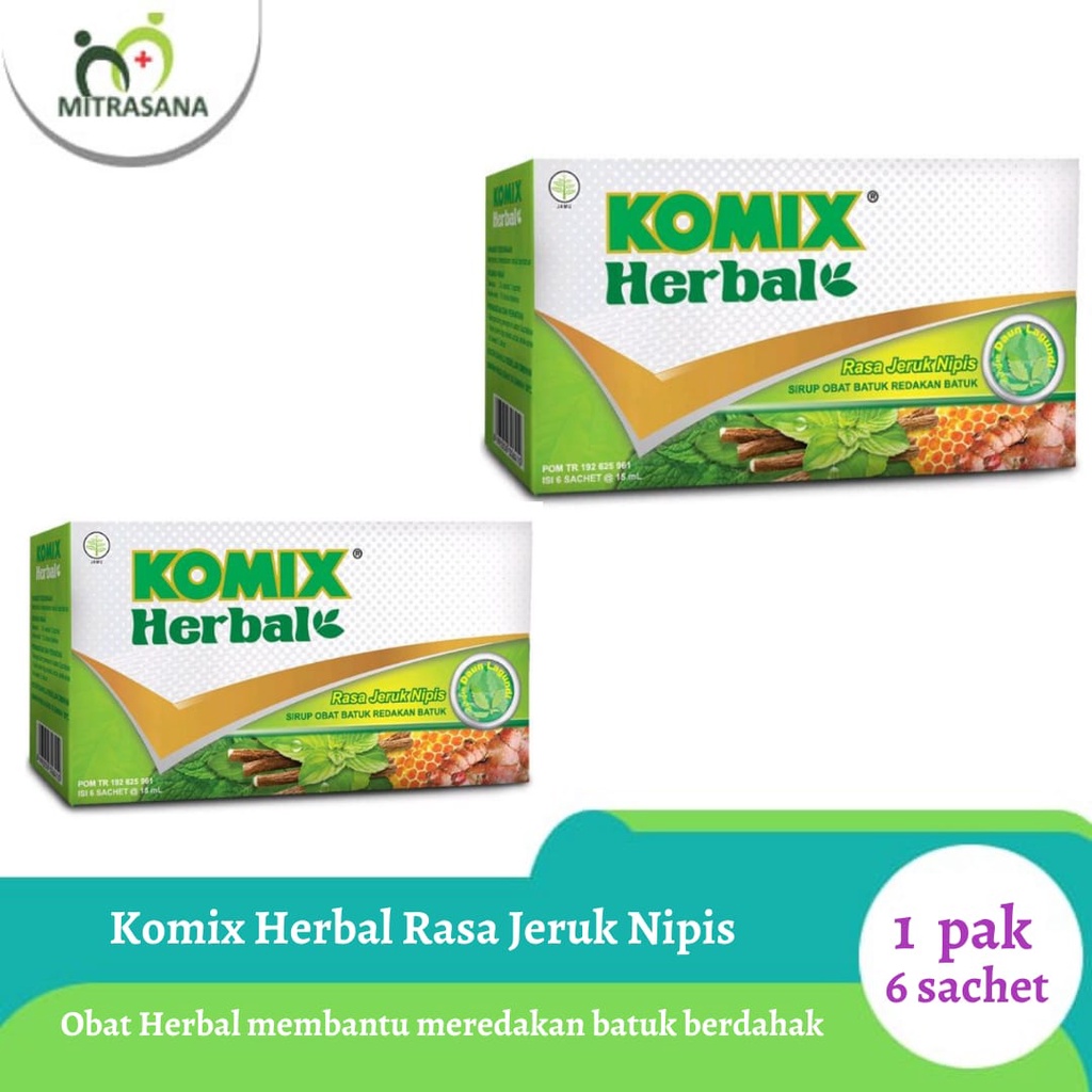 Komix Herbal Jeruk Nipis 1 BOX @6 Sch