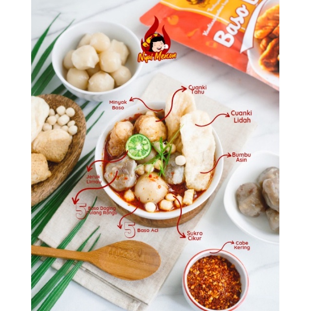 PAKET BASO NYAI MERCON (BASO ACI, BASO DACI, MIE BASO GEPREK, BASO ACI MOZARELLA)