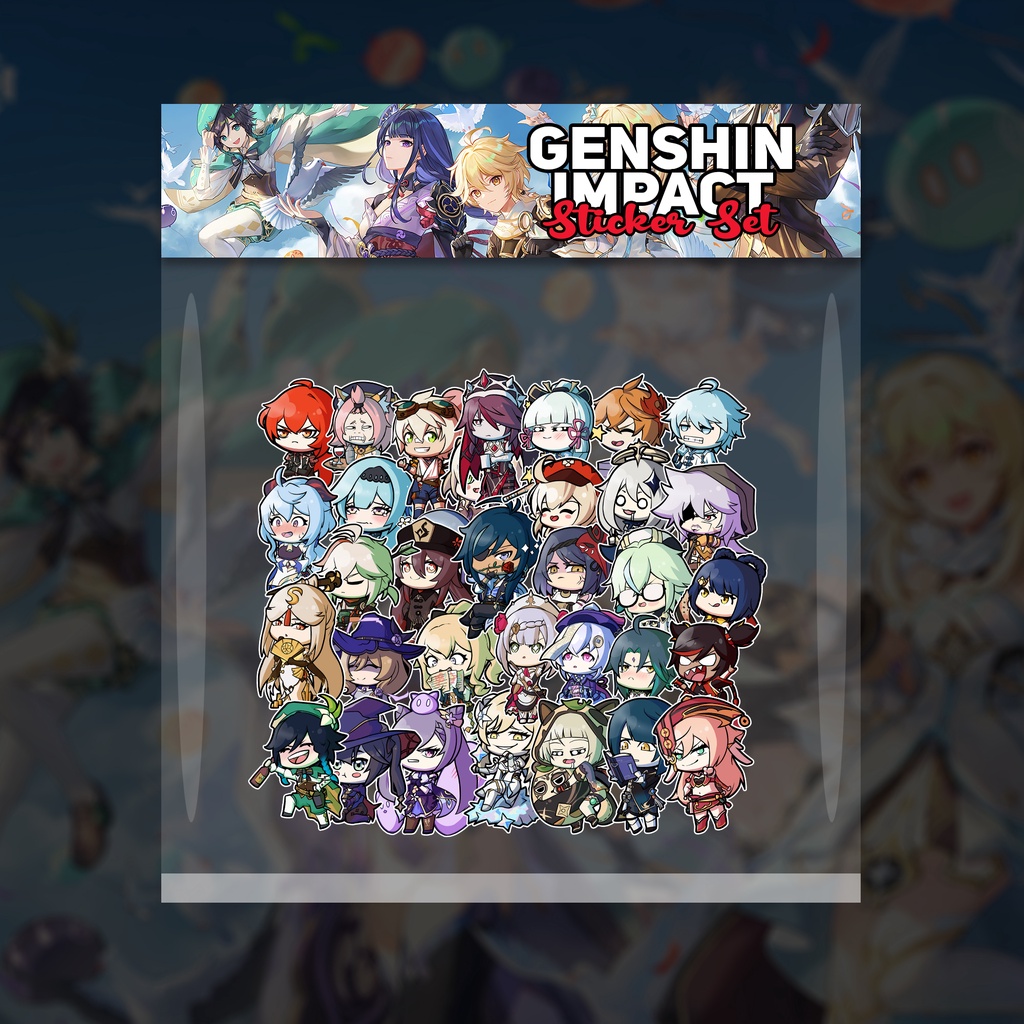 

40 Stiker Genshin Impact Characters