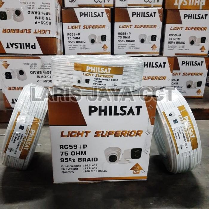 Kabel Cctv Rg59 + Power 100 Meter Philsat