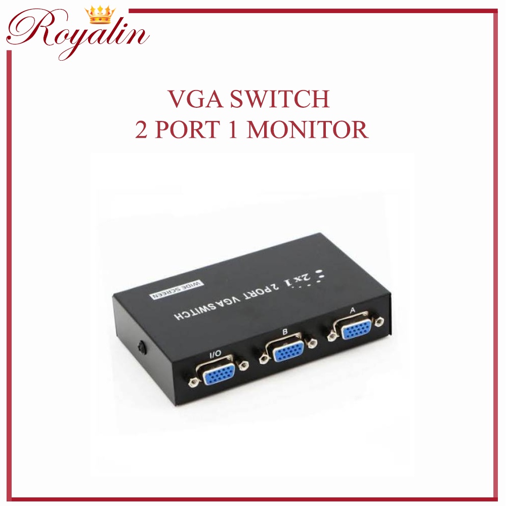 VGA SWITCH 2 PORT 1 MONITOR VGA SWITCH 2 IN 1 UNTUK KOMPUTER PC