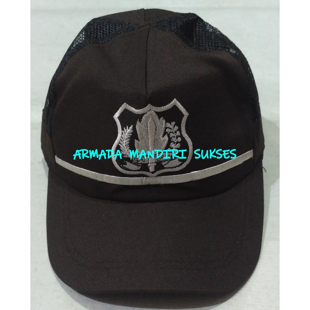 Topi Larici Satpam Coklat - Topi Satpam Coklat