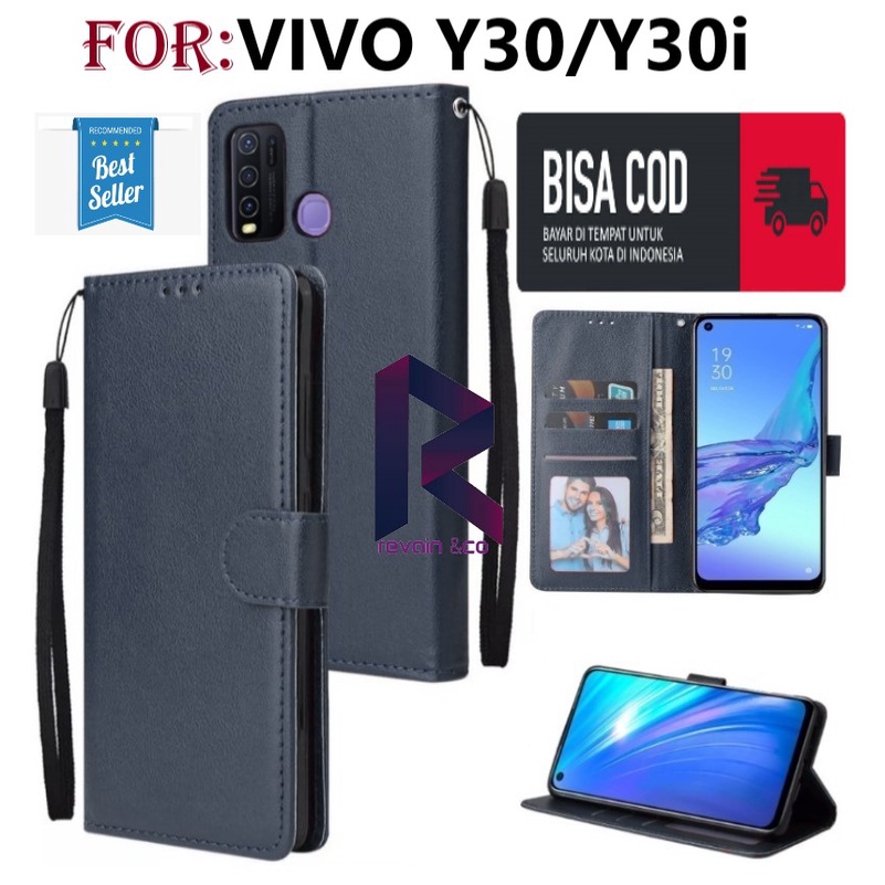 FLIP COVER VIVO Y30/Y30i CASING DOMPET FLIP WALLET LEATHER KULIT PREMIUM SARUNG BUKA TUTUP FLIP CASE VIVO Y30 Y30i