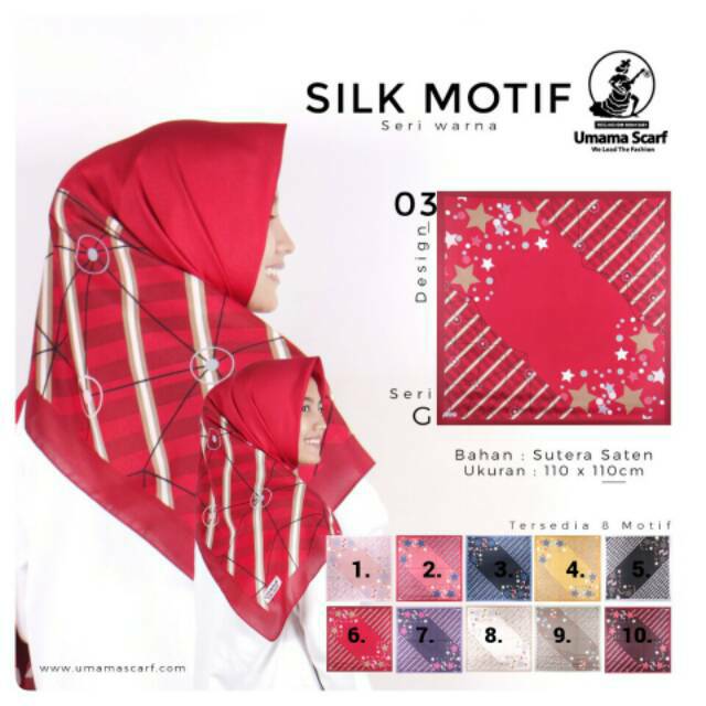 SEGI EMPAT UMAMA / JILBAB BUNGA / KERUDUNG MOTIF / HIJAB