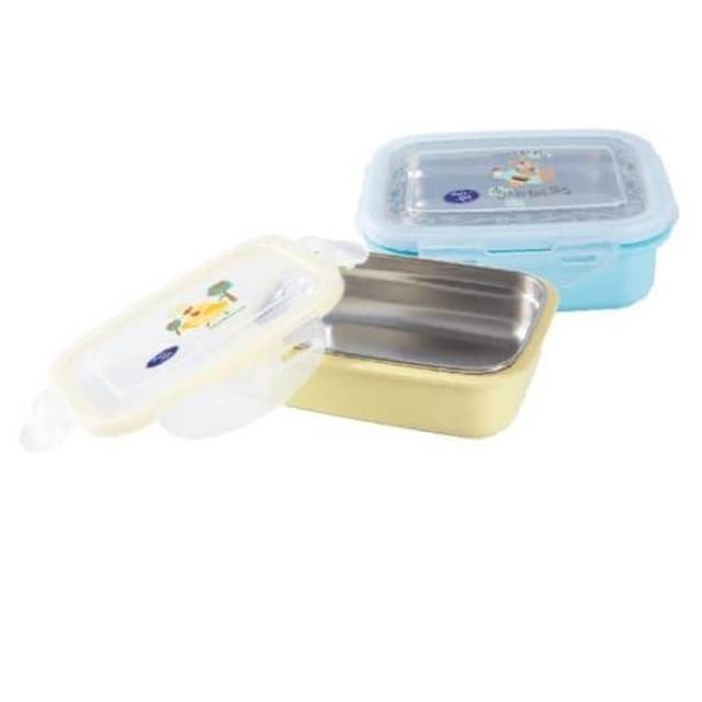 BABYSAFE Stainless Steel Lunch Box  Square  360ml  Tempat Makan Bayi