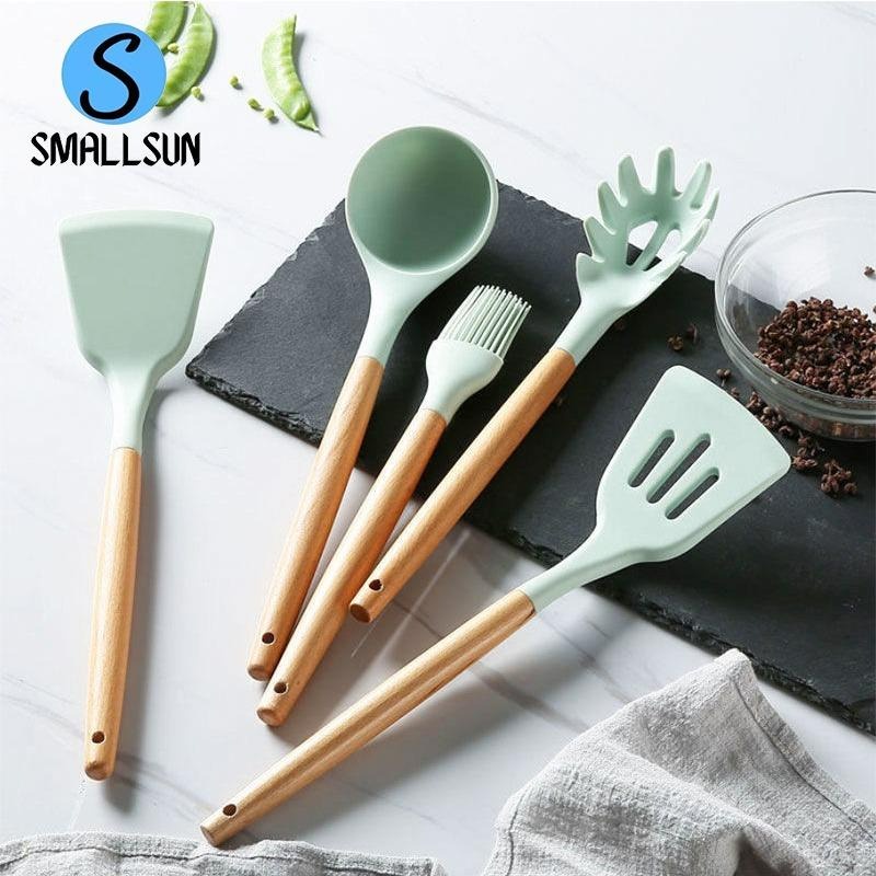 Sillicone Spatula Utensil Set 12 in 1 / Peralatan Masak Goreng Tumis Rebus