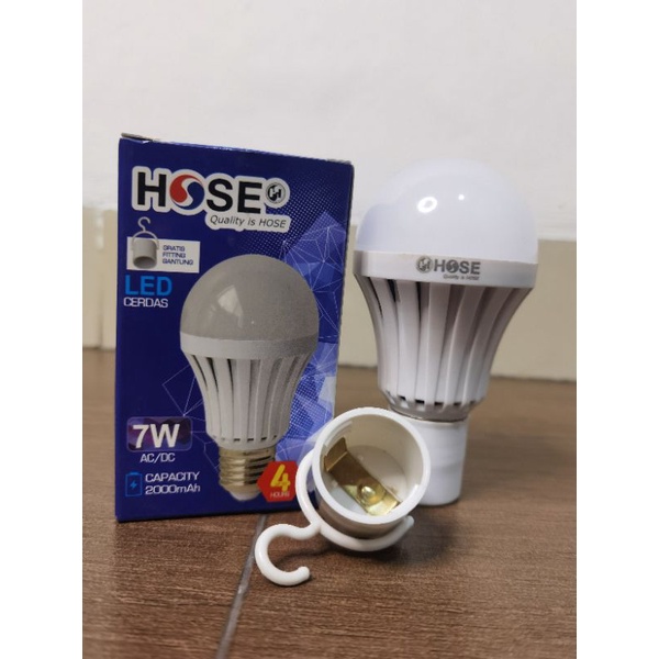 Lampu Led ACDC Emergency merek Hose 7Watt, model bulb