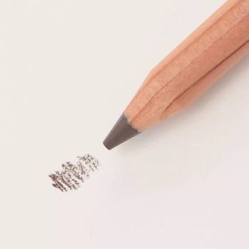 Muji Wooden Pencil Eyebrow / Pencil Alis Muji Dark Brown Natural Brown