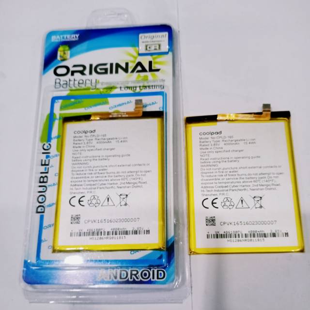 Baterai.Batere.Battery oroginal COOLPAD CPLD -165 soket/E580/Y8