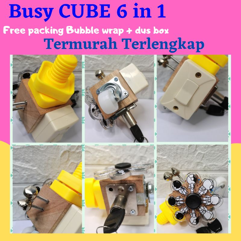 Kubus Mainan Busy Cube Montessori anak