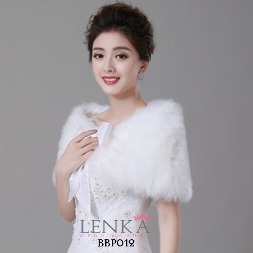 [PRODUK TERLARIS] BOLERO CARDIGAN WEDDING BULU PUTIH MODERN WANITA BBP012