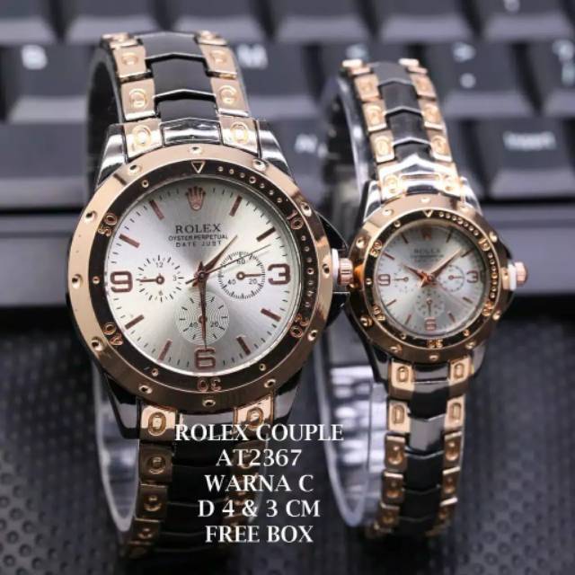 Jam Tangan Couple Rolex Strap Rantai Chorono Variasi(Dikirim Dari Jakarta Pusat)