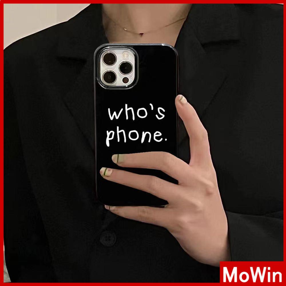 iPhone Case Silicone Soft Case Black TPU Glossy Big Hole Camera Protection Shockproof English Simple For iPhone 13 Pro Max iPhone 12 Pro Max iPhone 11 Pro Max iPhone 7Plus iPhone x xr