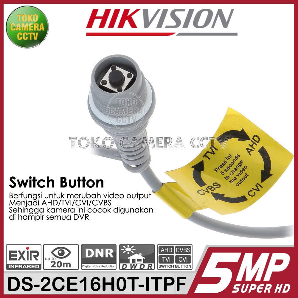 KAMERA CCTV OUTDOOR 5MP HIKVISION DS-2CE16H0T-ITPF