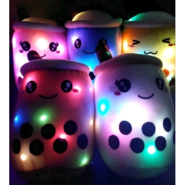 BONEKA BOBA LAMPU LED / BOBA Milk Tea LED Diameter 20cm / TINGGI 30 CM  Berlabel SNI