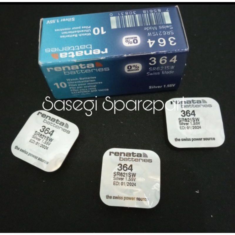 Baterai Renata 364 SR621SW Renata 364 Renata 621 Original