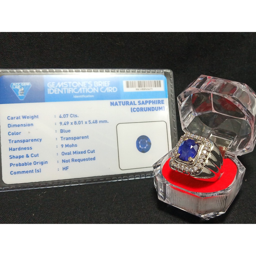 BATU PERMATA ROYAL BLUE SAFIR & MEMO LAB