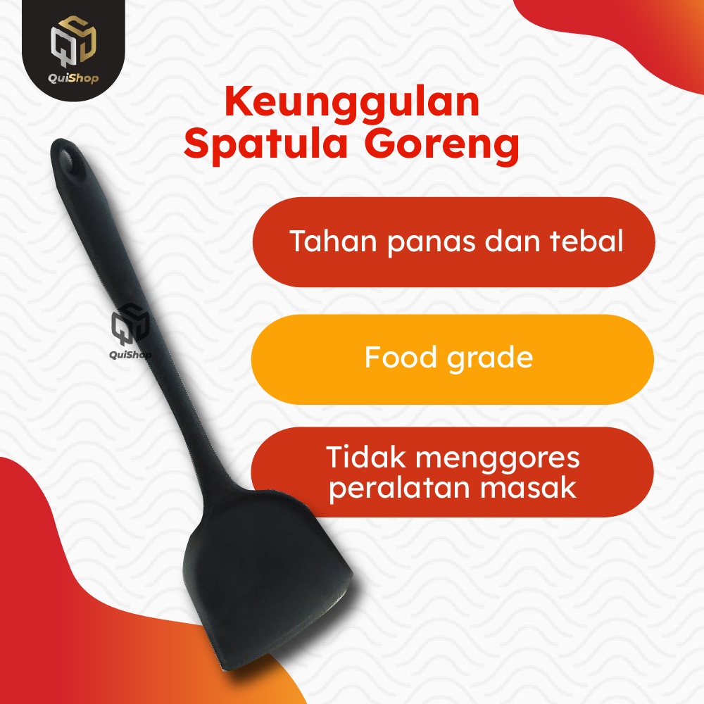 Spatula Silicone Sodet Sutil Cucutik Food Grade Alat Penggoreng Makanan Peralatan Dapur Termurah Berkualitas