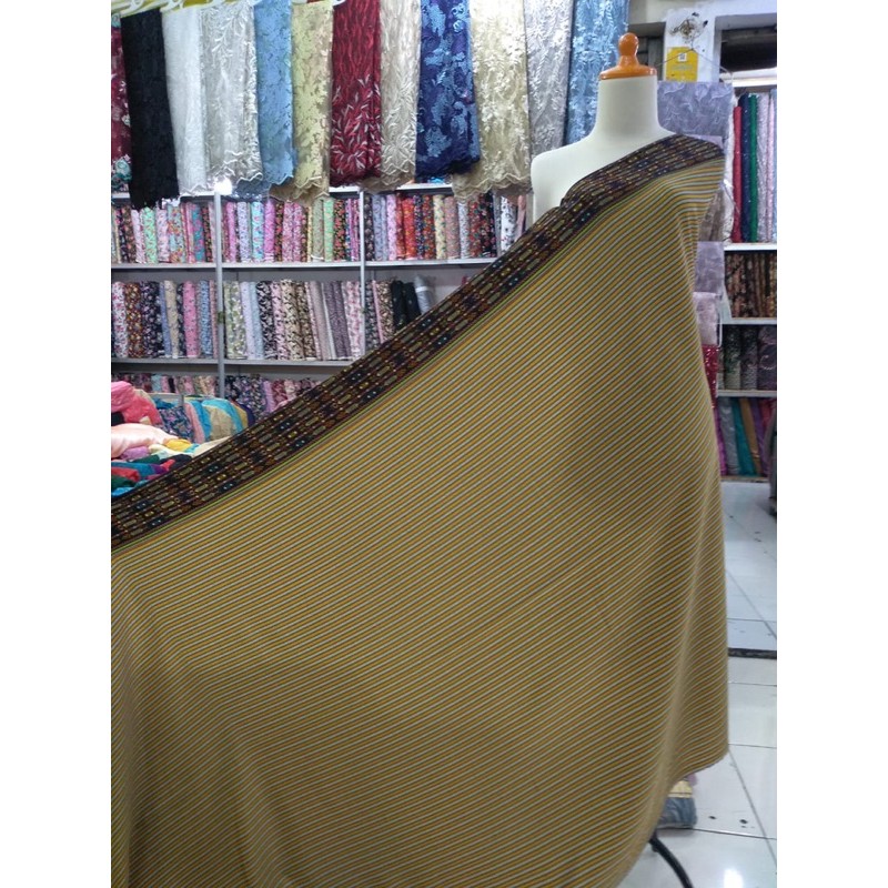 kain batik bsw motif lurik warna salem