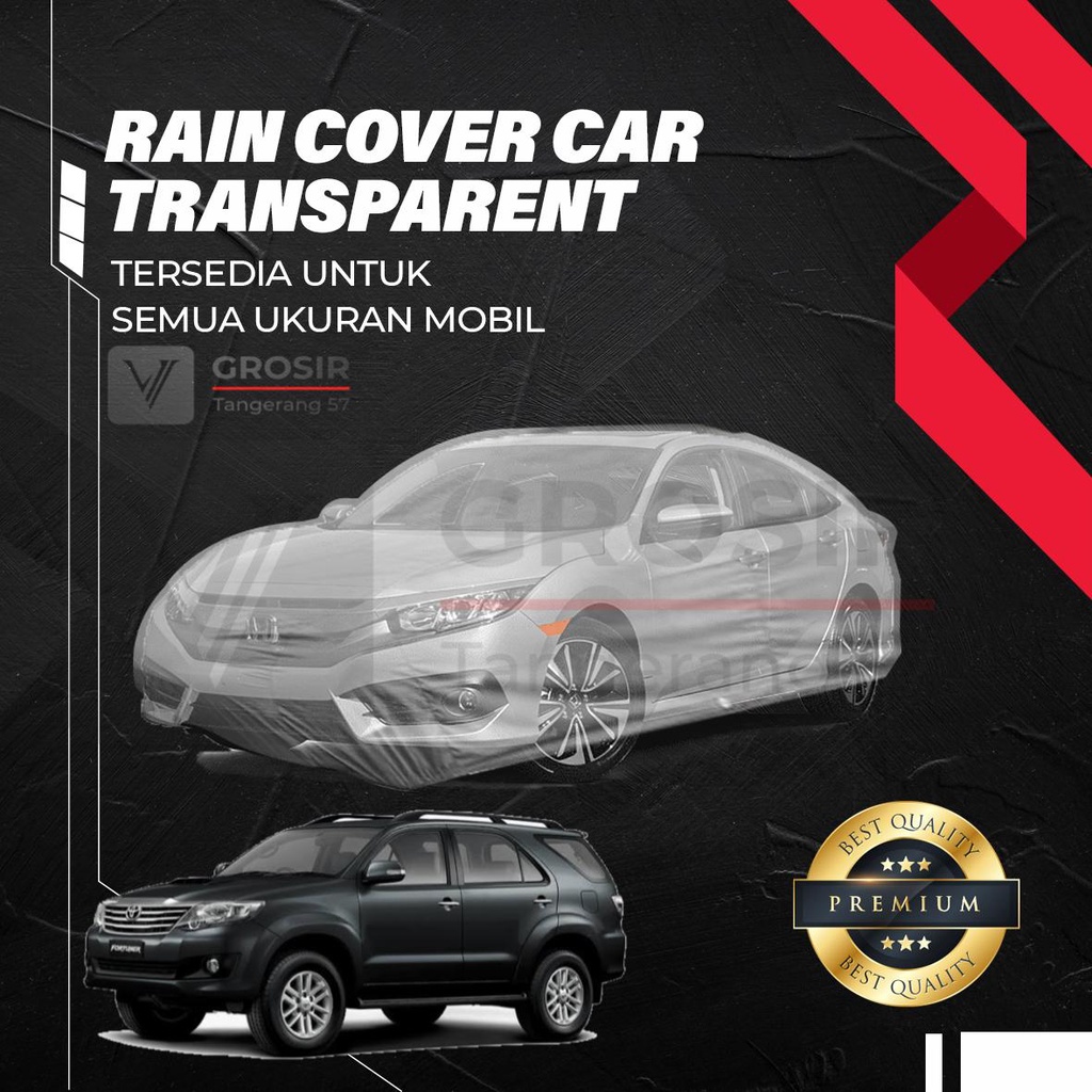 Sarung Mobil Transparan FORTUNER VNT 2005-2015 / Transparent Body Cover FORTUNER VNT