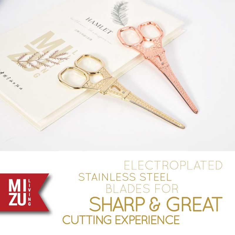 SUBLIMELY GOLDEN PARIS EIFFEL TOWER SCISSORS Gunting Emas Dekorasi Unik Cantik Craft Office Scissors-5