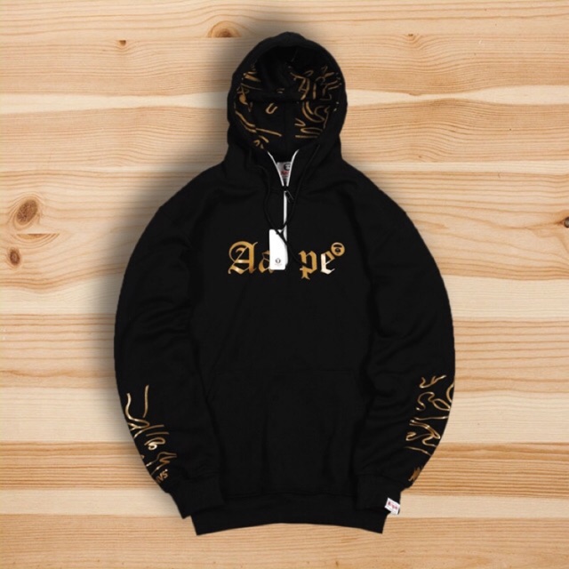 Goneryl Lustro Brutto Black And Gold Bape Hoodie Concentrazione Dare Fastidioso