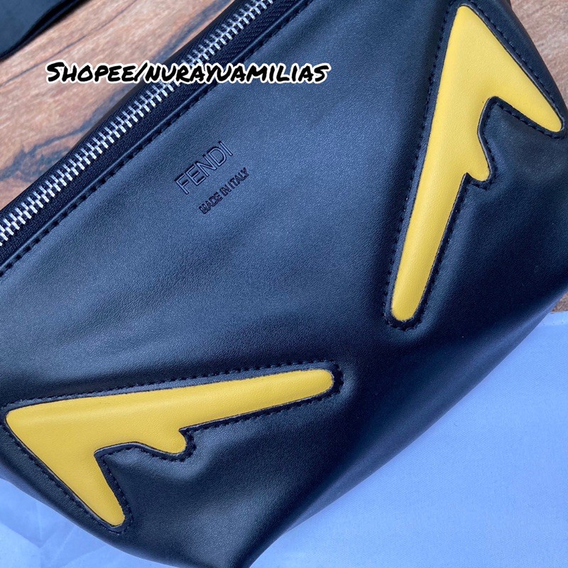 Waistbag Fendi Eyes Like ori import waist bag pria branded tas selempang fendi pria