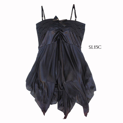 [PRODUK TERLARIS] BAJU TIDUR SEXY LINGERIE TRANSPARAN NIGHT GOWN HITAM SL15C