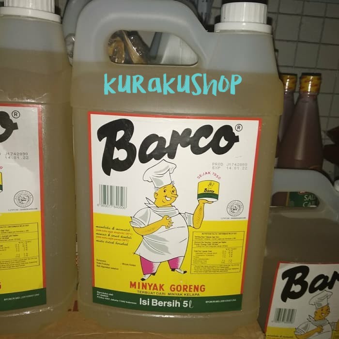 

MINYAK GORENG BARCO MINYAK KELAPA 5 LITER JERIGEN