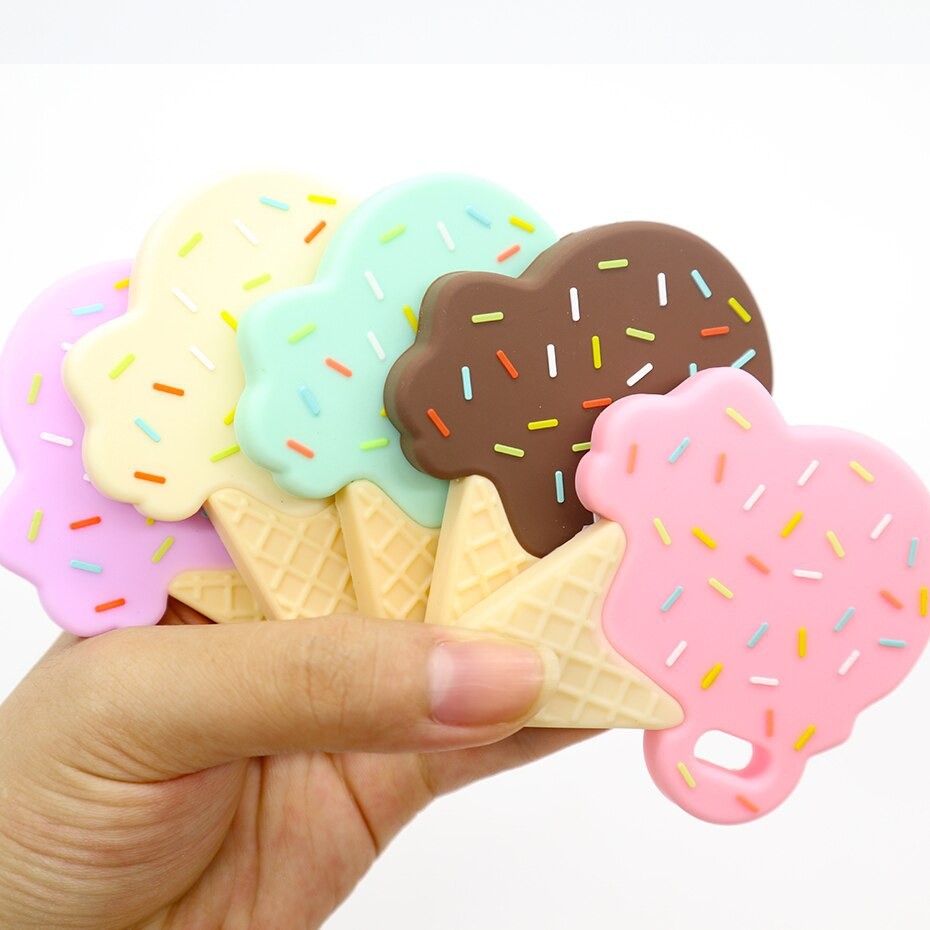 T24 - Teether ICE CREAM BLACK PINK / RABBIT , Gigitan Bayi Karakter Lucu