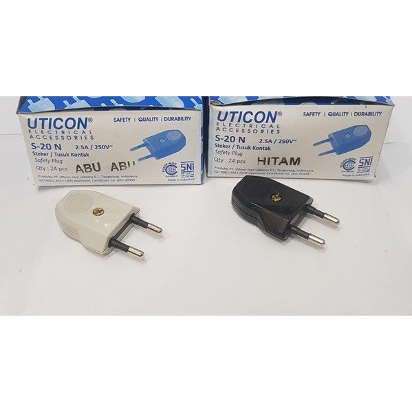 Steker Biasa Uticon Steker Gepeng Uticon - S-20N