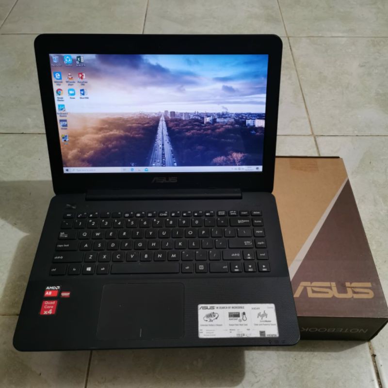 Laptop Asus X454Y Quadcore Amd A8-7410 Vga Amd radeon R5 graphic Ram 8Gb/4Gb HDD 500GB Windows 10 Gaming