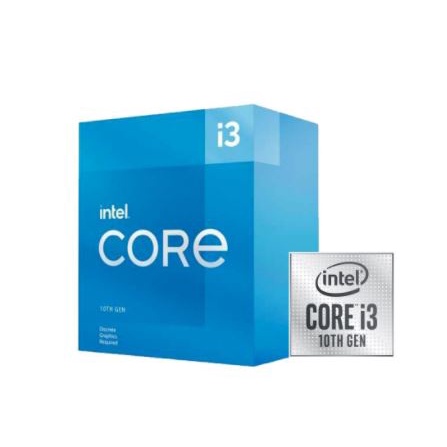 Processor Intel Core i3 10105f Box 3.7Ghz-4.3Ghz 65w 6mb cache 8 threads 4 core  LGA 1200 gen 10 Comet lake