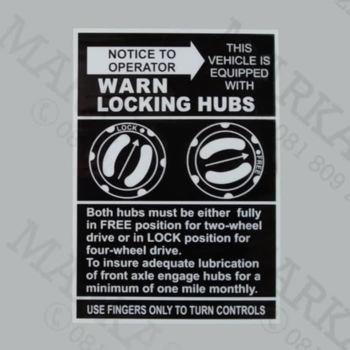 

Stiker / Sticker Warn Locking Hubs