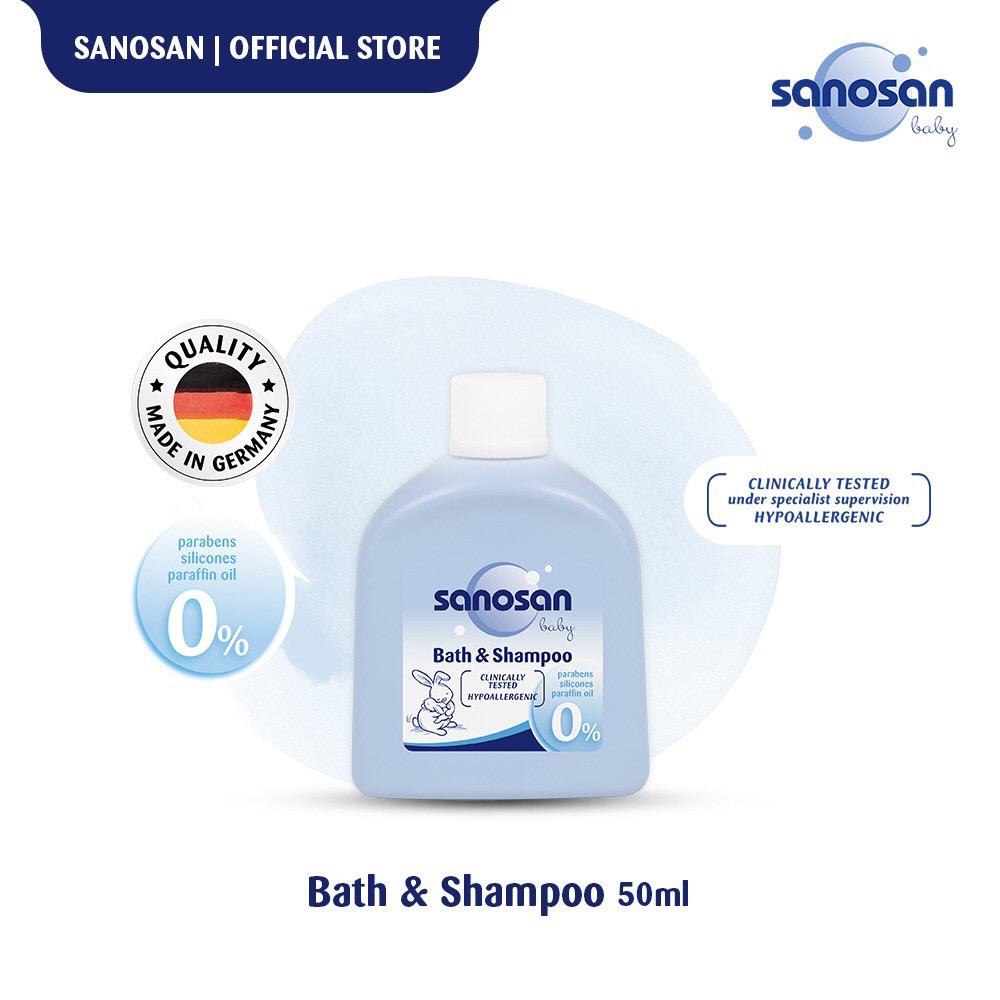 SANOSAN Baby Trial Pack Bath and Shampoo 50ml - Care Lotion 50ml