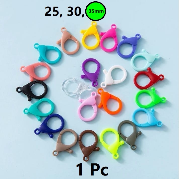 Kaitan Kokot Udang Plastik Claps Plastik Uk 35mm Warna/i Doff Harga/Pc