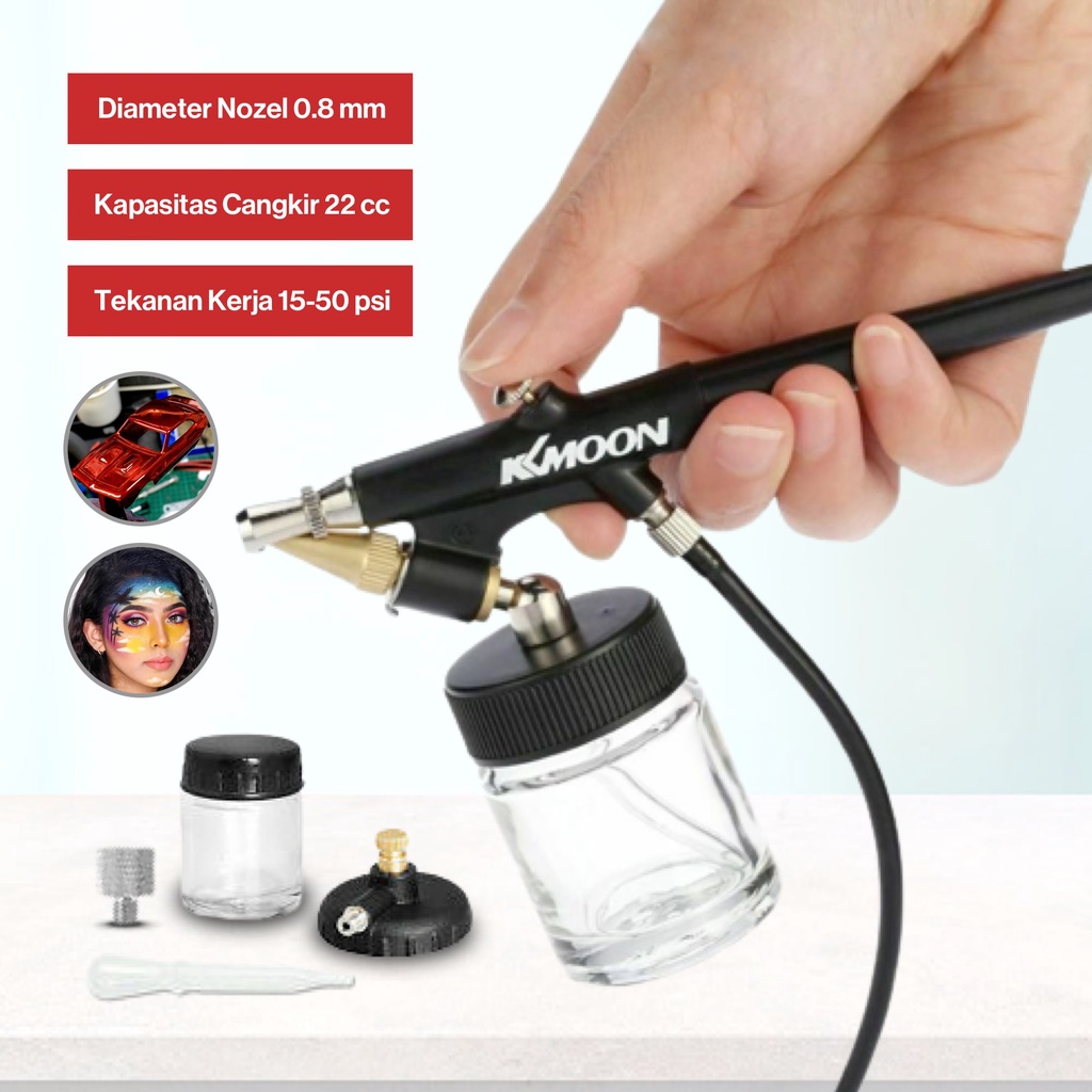 KKMOON Mini Airbrush Paint Spray Gun Sandblaster Kit - TD-138 - Black