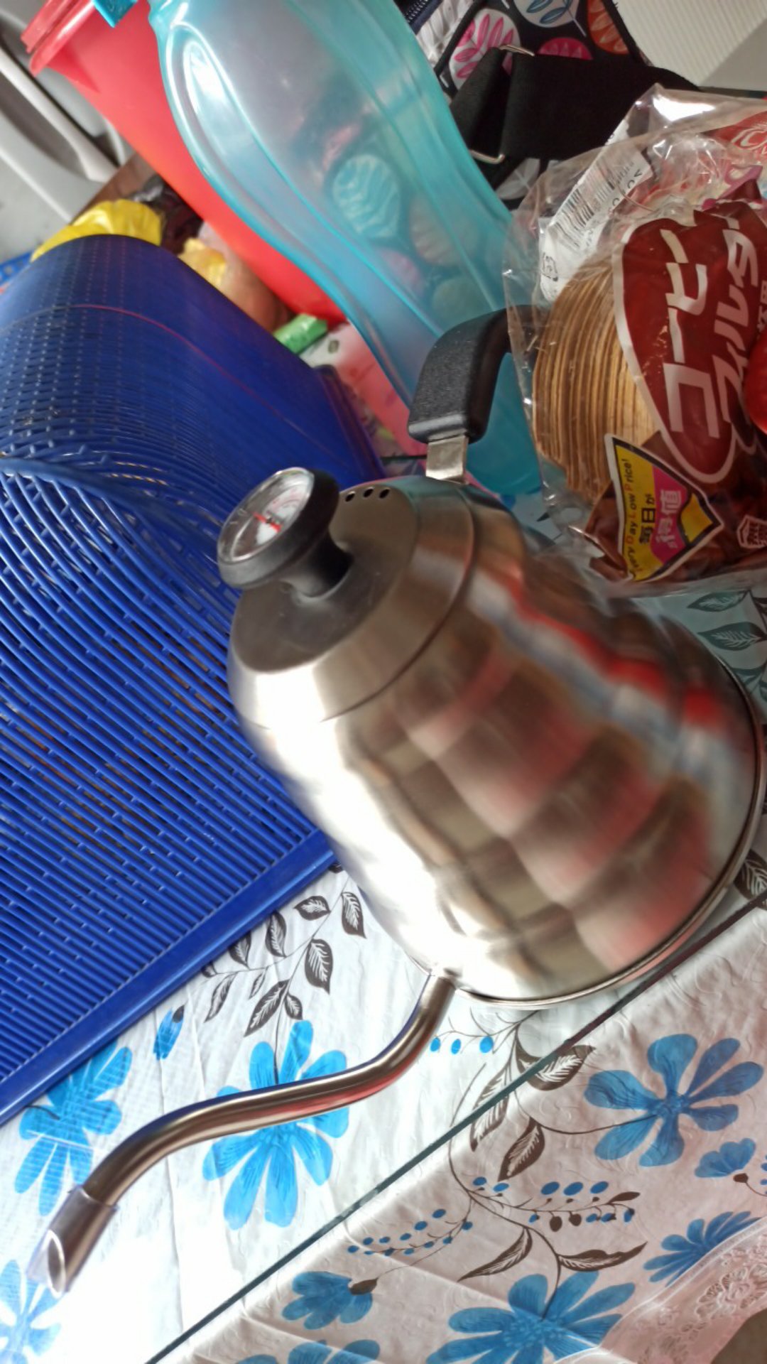 Teko Leher Angsa 1000ml Gooseneck Induksi Kettle Kopi Teh Pour Over 1l